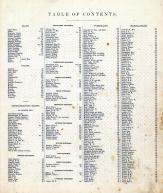 Table of Contents, Tippecanoe County 1878